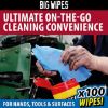 Picture of Big Wipes Heavy-Duty Pro+ (red top) tub 100 wipes