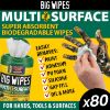Picture of Big Wipes Multi-Surface Pro+ Bio (green top) tub 80 wipes