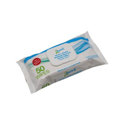Picture of 2WORK ANTL ALCOHOL HAND WIPES PK50