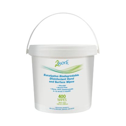 Picture of 2WORK BIODEGRAD EUCALYPT WIPES PK400