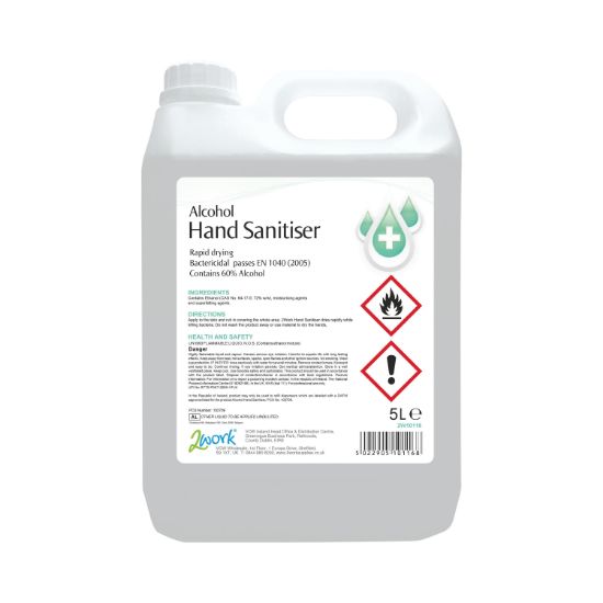 Picture of 2WORK ALCOHOL HAND SANITISER 5L PK2