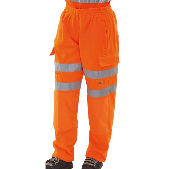 Picture of HI VIS JOGGING BOTTOMS ORANGE 4XL
