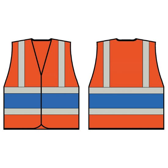 Picture of BEESWIFT HI VIS VEST ORG/RBLUE 5XL