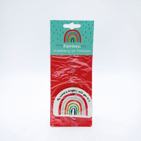 Picture of CAR AIR FRESHENER RAINBOW/STRWB PK12