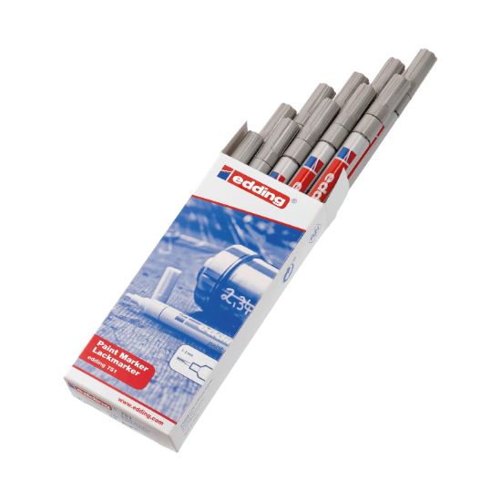 Picture of EDDING 751 PAINT MARKER SILVER PK10