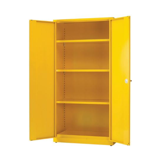 Picture of YELLOW 3SHF HAZ STORAGE CABINET 72IN