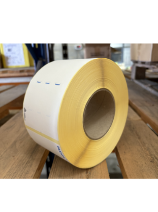 Picture of 86 x 281mm Printed Blue & Black Vellum Labels