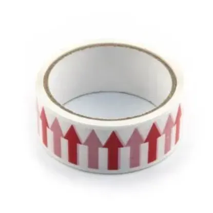 Picture of ARROW TAPE RED_WHITE 24MM X 66M POLYPROPYLENE PACKAGING TAPE