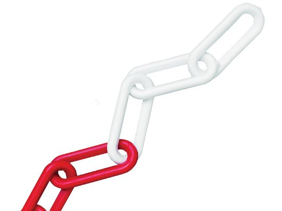 Picture of FAI/FULL PLASTIC CHAIN 8MM 12.5M RED/WHITE (C)