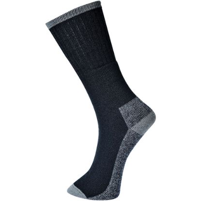 Picture of Portwest BLACK TRIPLE PACK WORK SOCKS SK33 Size 11-14