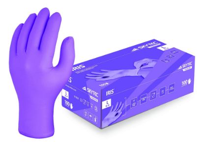 Picture of SMALL Skytec Purple Iris Powder-Free Nitrile Disposable Gloves (Box of 100)