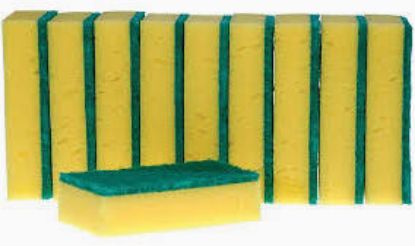 Picture of Economy Sponge Scourer 14 X 9CM (PK 10) 583345