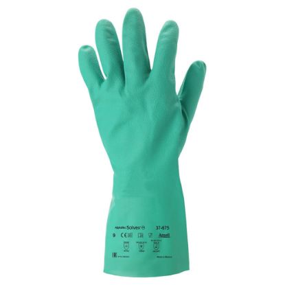 Picture of Ansell AlphaTec Solvex 37-675 Chemical-Resistant Gauntlets Size 9