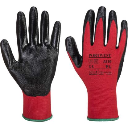 Picture of FLEXO GRIP NITRILE GLOVE - A310 Red/Black XL